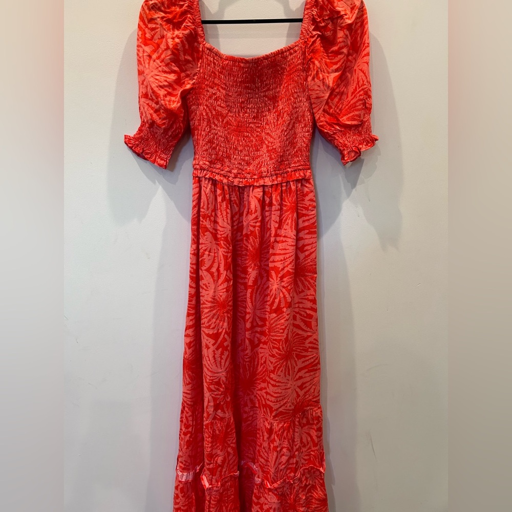 Betsy Johnson vibrant palms of parodies Maxi dress